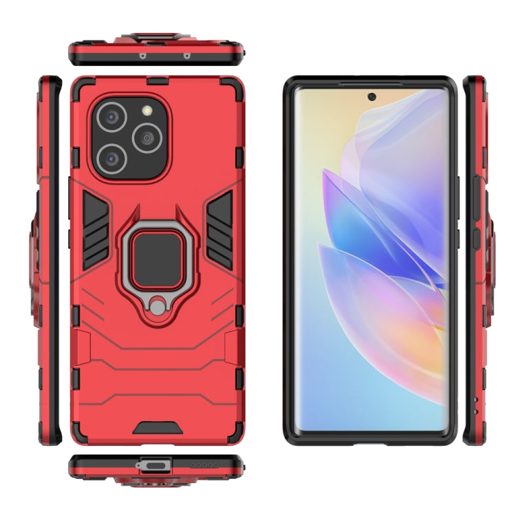 For Honor 60 SE PC + TPU Shockproof Protective Phone Case with Magnetic Ring Holder