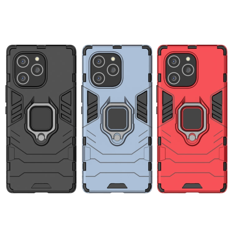 For Honor 60 SE PC + TPU Shockproof Protective Phone Case with Magnetic Ring Holder