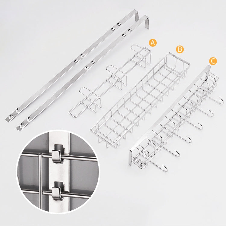 Multi-layer Fridge Storage Rack Side Shelf Sidewall Holder Multi-function Kitchen Organizer Household, Size:ABC