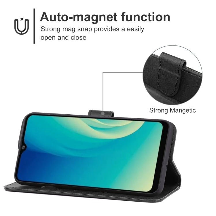 For ZTE Blade A52 Leather Phone Case