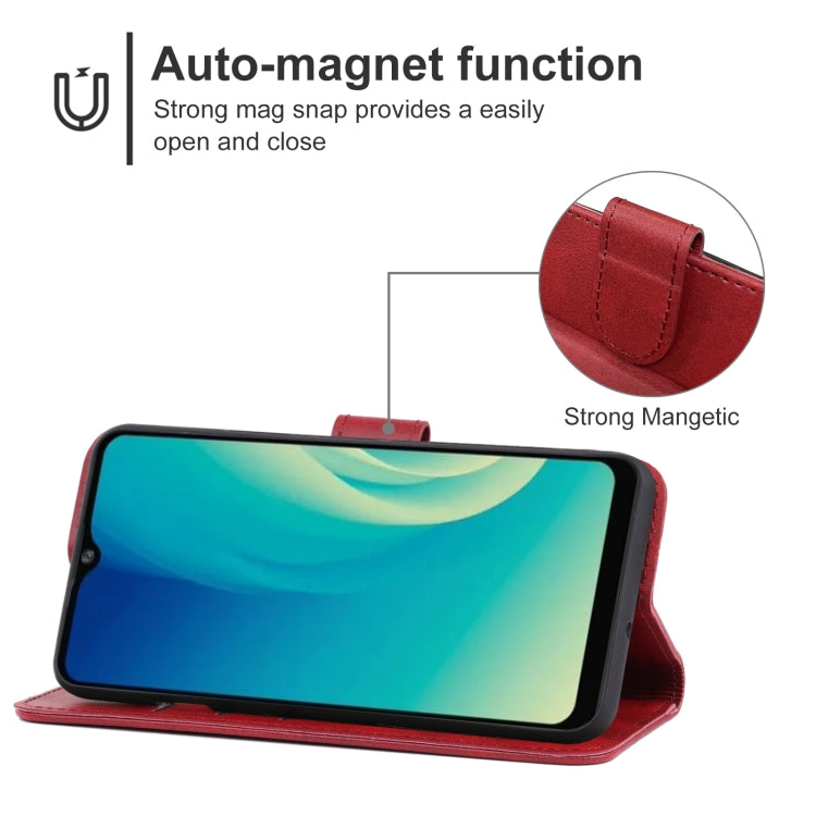 For ZTE Blade A52 Leather Phone Case