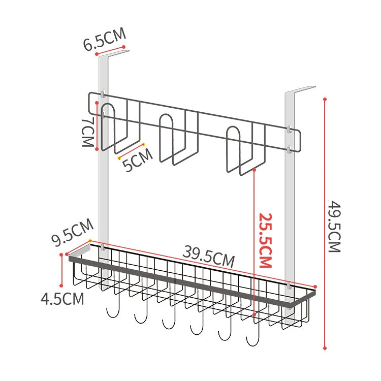 Multi-layer Fridge Storage Rack Side Shelf Sidewall Holder Multi-function Kitchen Organizer Household, Size:AC