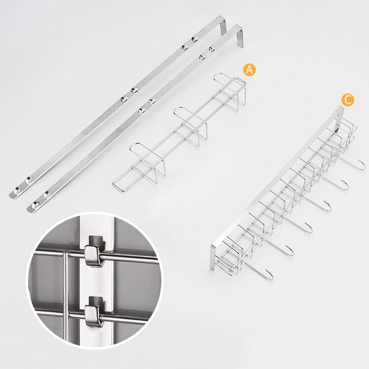 Multi-layer Fridge Storage Rack Side Shelf Sidewall Holder Multi-function Kitchen Organizer Household, Size:AC