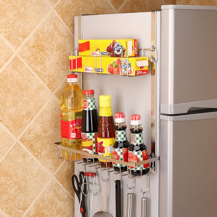 Multi-layer Fridge Storage Rack Side Shelf Sidewall Holder Multi-function Kitchen Organizer Household, Size:AC