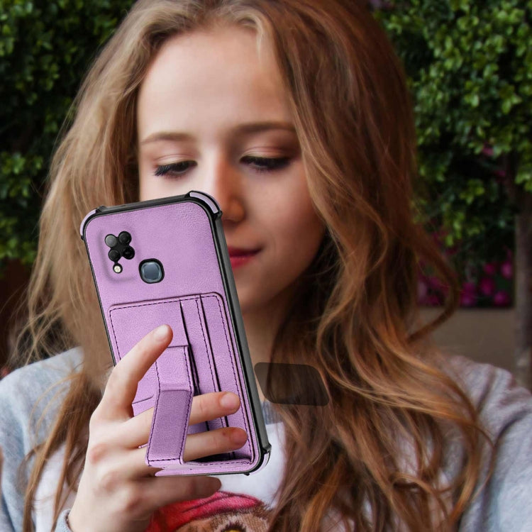 For Infinix Hot 10T / Hot 10S Dream Holder Card Bag Shockproof Phone Case
