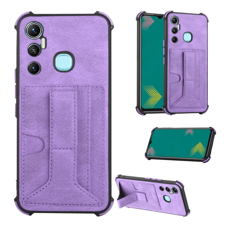 For Infinix Hot 11 Dream Holder Card Bag Shockproof Phone Case