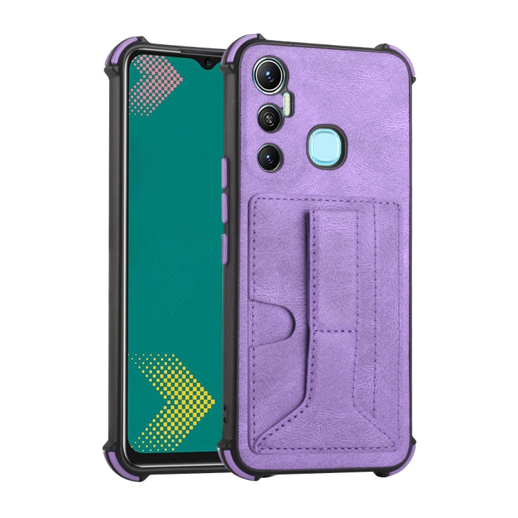 For Infinix Hot 11 Dream Holder Card Bag Shockproof Phone Case