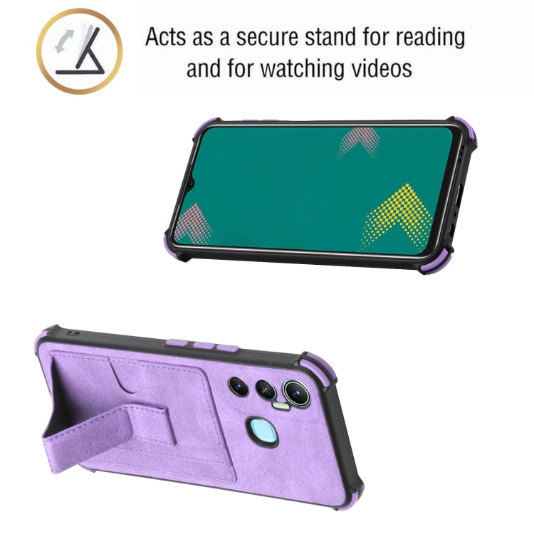 For Infinix Hot 11 Dream Holder Card Bag Shockproof Phone Case