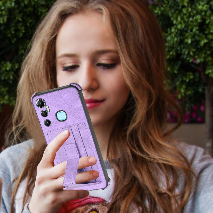 For Infinix Hot 11 Dream Holder Card Bag Shockproof Phone Case