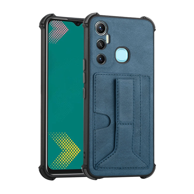 For Infinix Hot 11 Dream Holder Card Bag Shockproof Phone Case