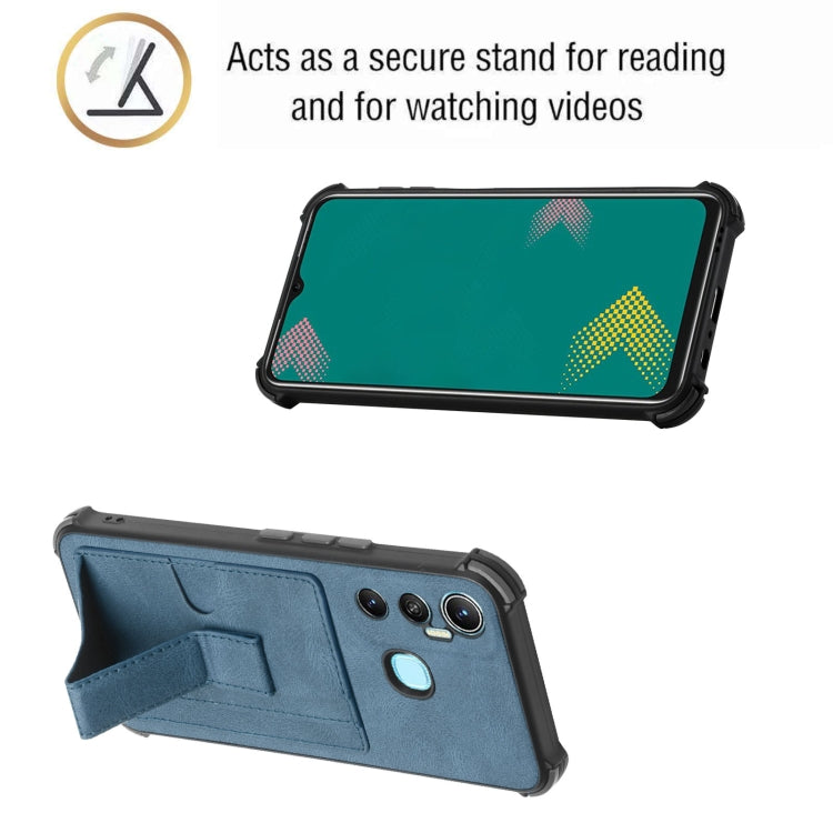 For Infinix Hot 11 Dream Holder Card Bag Shockproof Phone Case