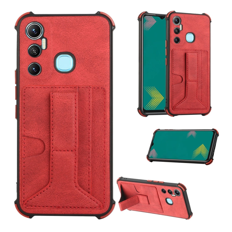 For Infinix Hot 11 Dream Holder Card Bag Shockproof Phone Case