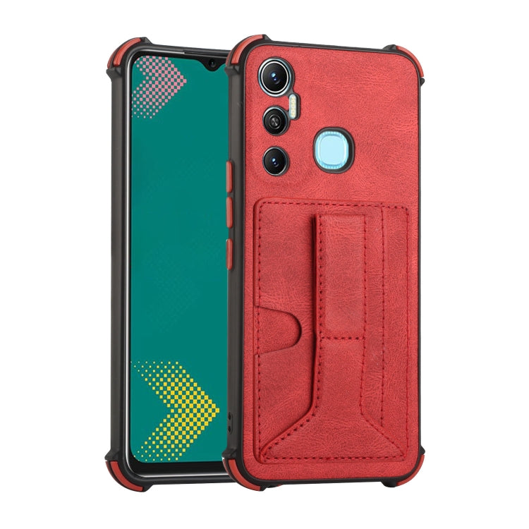 For Infinix Hot 11 Dream Holder Card Bag Shockproof Phone Case