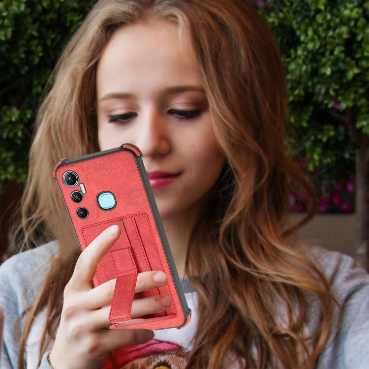 For Infinix Hot 11 Dream Holder Card Bag Shockproof Phone Case