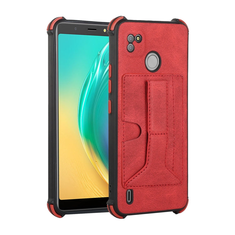 For Tecno Pop 4 Air Dream Holder Card Bag Shockproof Phone Case