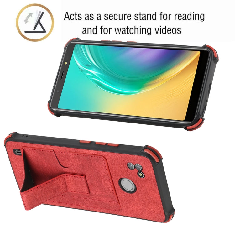 For Tecno Pop 4 Air Dream Holder Card Bag Shockproof Phone Case