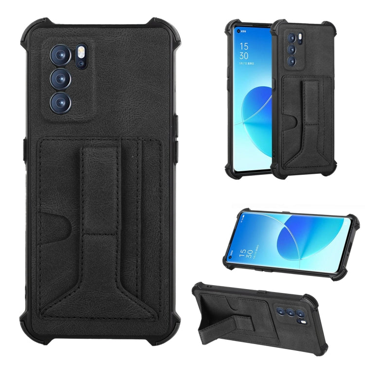 For OPPO Reno6 Pro 5G Dream Holder Card Bag Shockproof Phone Case