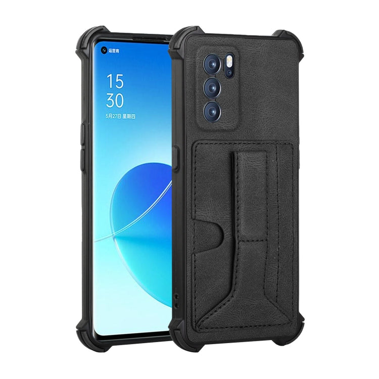 For OPPO Reno6 Pro 5G Dream Holder Card Bag Shockproof Phone Case