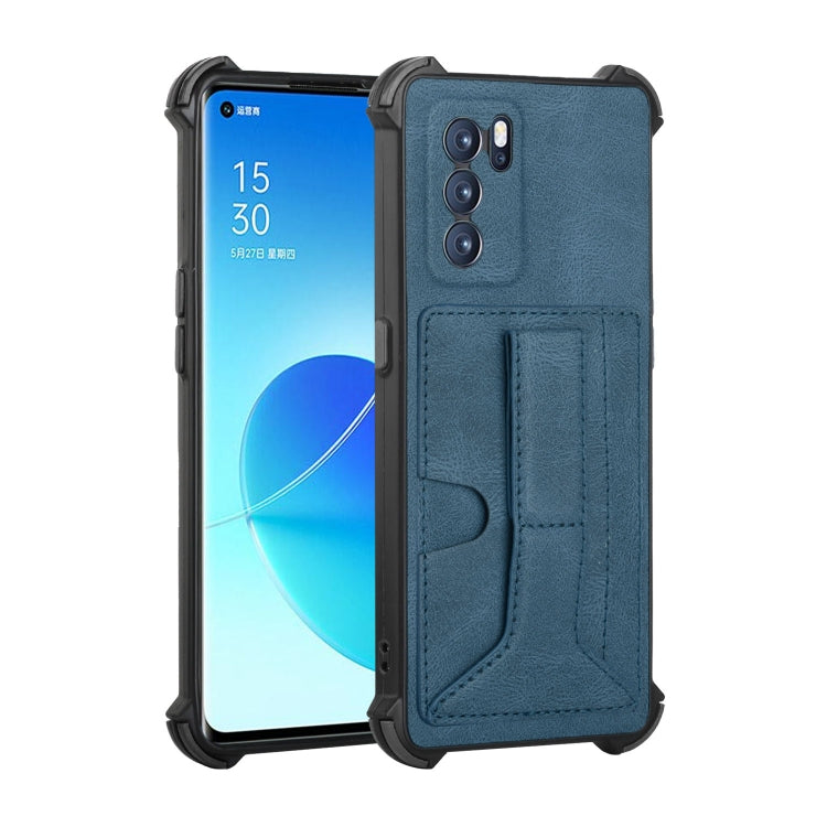 For OPPO Reno6 Pro 5G Dream Holder Card Bag Shockproof Phone Case