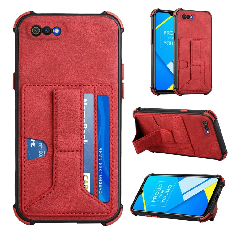 For OPPO Realme C2 Dream Holder Card Bag Shockproof Phone Case