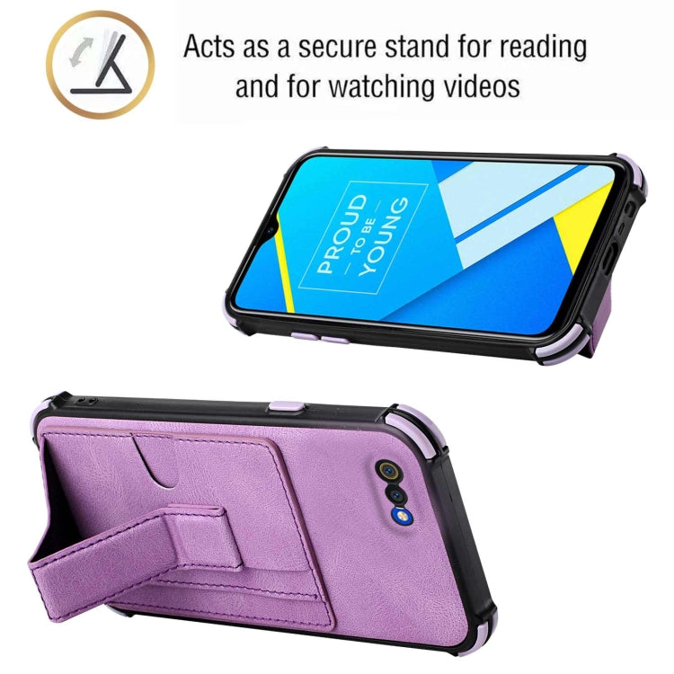 For OPPO Realme C2 Dream Holder Card Bag Shockproof Phone Case