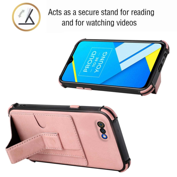 For OPPO Realme C2 Dream Holder Card Bag Shockproof Phone Case