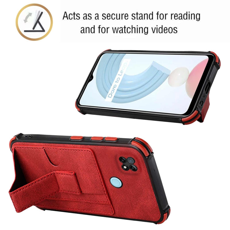 For OPPO Realme C21 Dream Holder Card Bag Shockproof Phone Case
