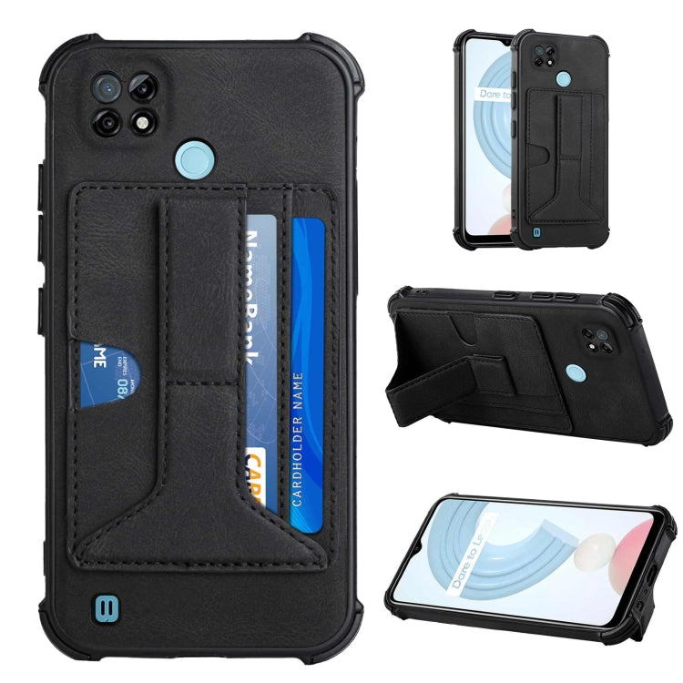 For OPPO Realme C21 Dream Holder Card Bag Shockproof Phone Case