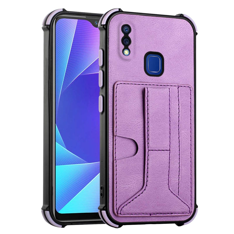 For vivo Y95/Y1s/Y91 with Fingerprint Hole Dream Holder Card Bag Shockproof Phone Case