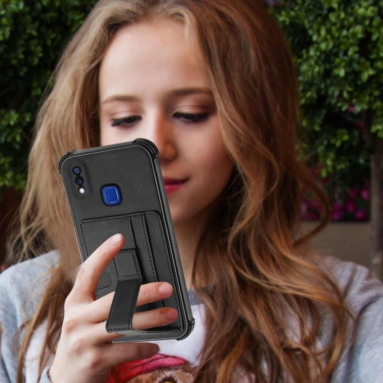 For vivo Y95/Y1s/Y91 with Fingerprint Hole Dream Holder Card Bag Shockproof Phone Case