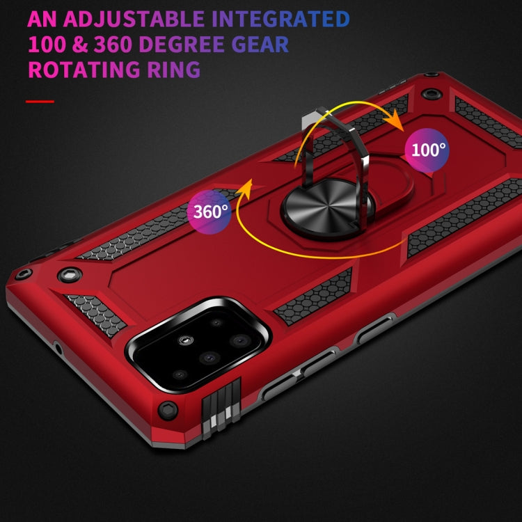 For Galaxy A51 Armor Shockproof TPU + PC Protective Case with 360 Degree Rotation Holder