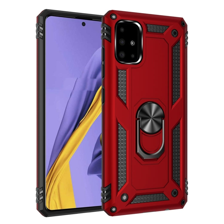 For Galaxy A51 Armor Shockproof TPU + PC Protective Case with 360 Degree Rotation Holder