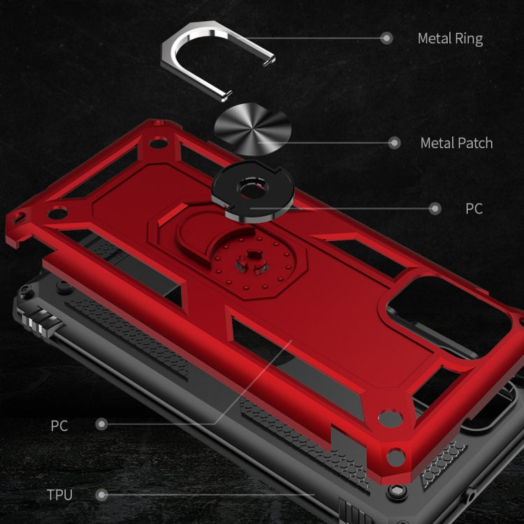 For Galaxy A51 Armor Shockproof TPU + PC Protective Case with 360 Degree Rotation Holder
