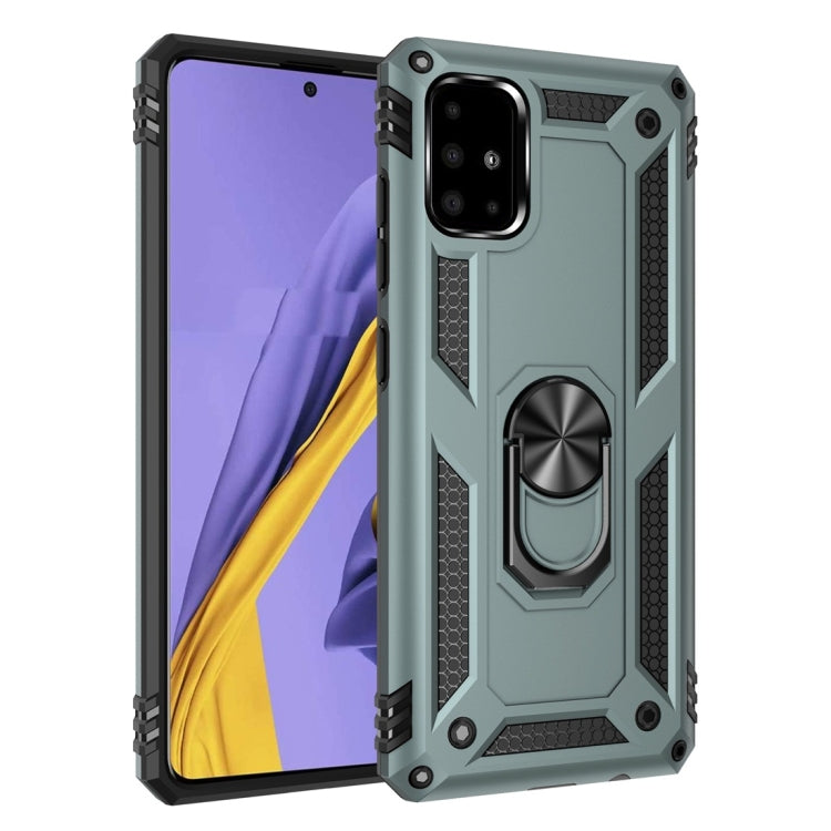 For Galaxy A51 Armor Shockproof TPU + PC Protective Case with 360 Degree Rotation Holder