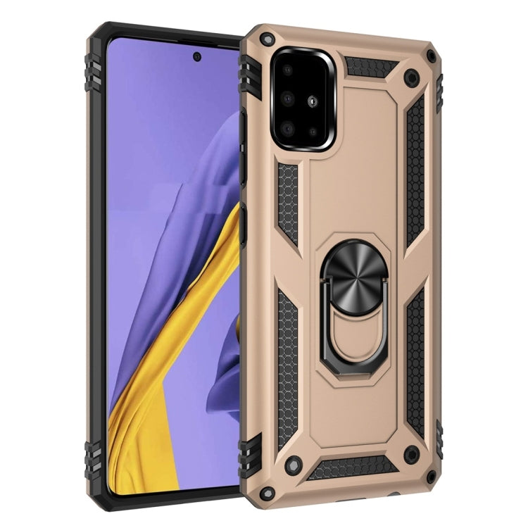 For Galaxy A51 Armor Shockproof TPU + PC Protective Case with 360 Degree Rotation Holder