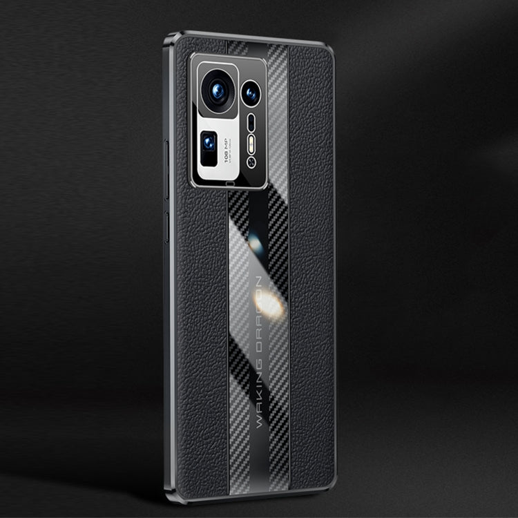 For Xiaomi Mi Mix 4 Racing Car Design Leather Electroplating Process Anti-fingerprint Protective Phone Case