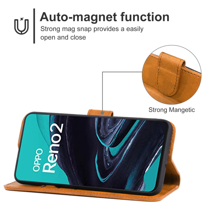 Leather Phone Case For OPPO Reno2