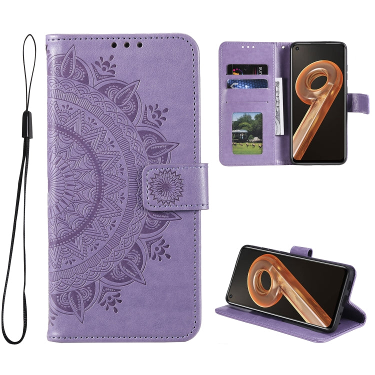 For OPPO Realme 9i Totem Flower Embossed Leather Phone Case