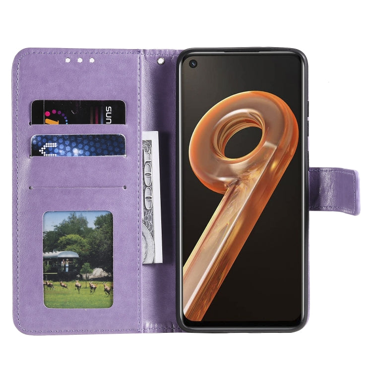 For OPPO Realme 9i Totem Flower Embossed Leather Phone Case