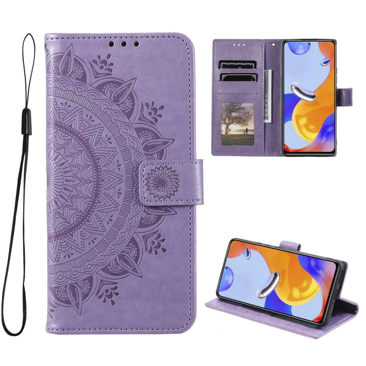 For Xiaomi Redmi Note 11 Pro 4G Global Totem Flower Embossed Leather Phone Case