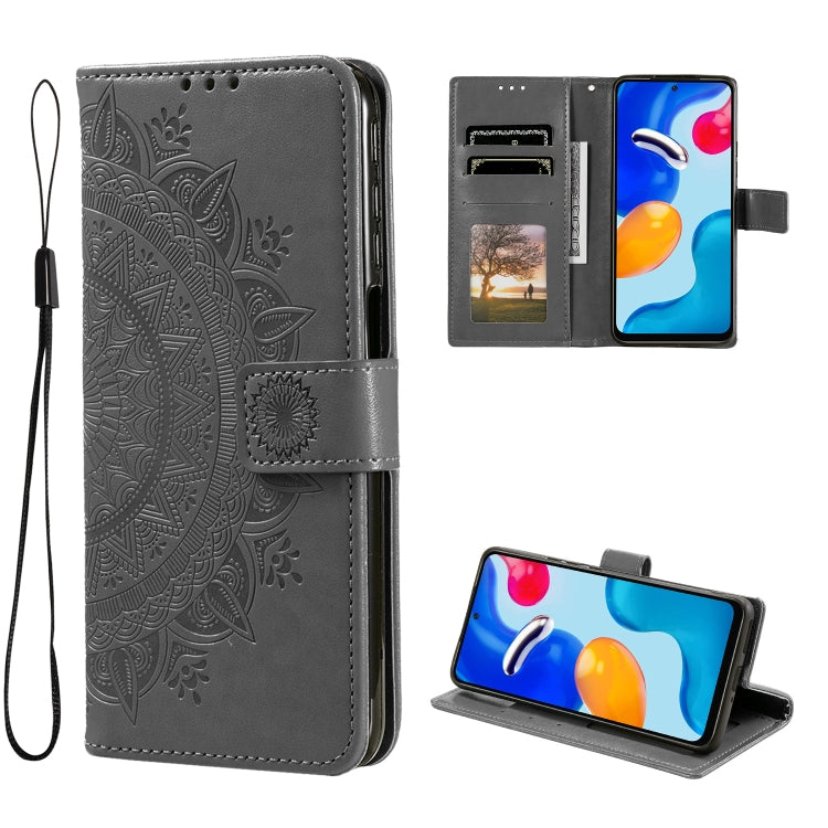 For Xiaomi Redmi Note 11S Totem Flower Embossed Leather Phone Case
