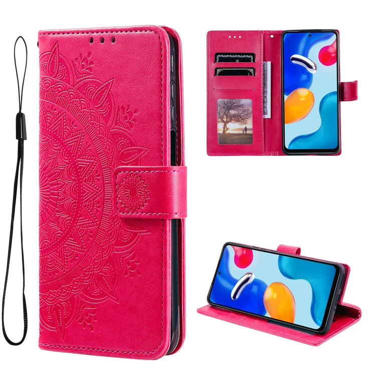 For Xiaomi Redmi Note 11S Totem Flower Embossed Leather Phone Case
