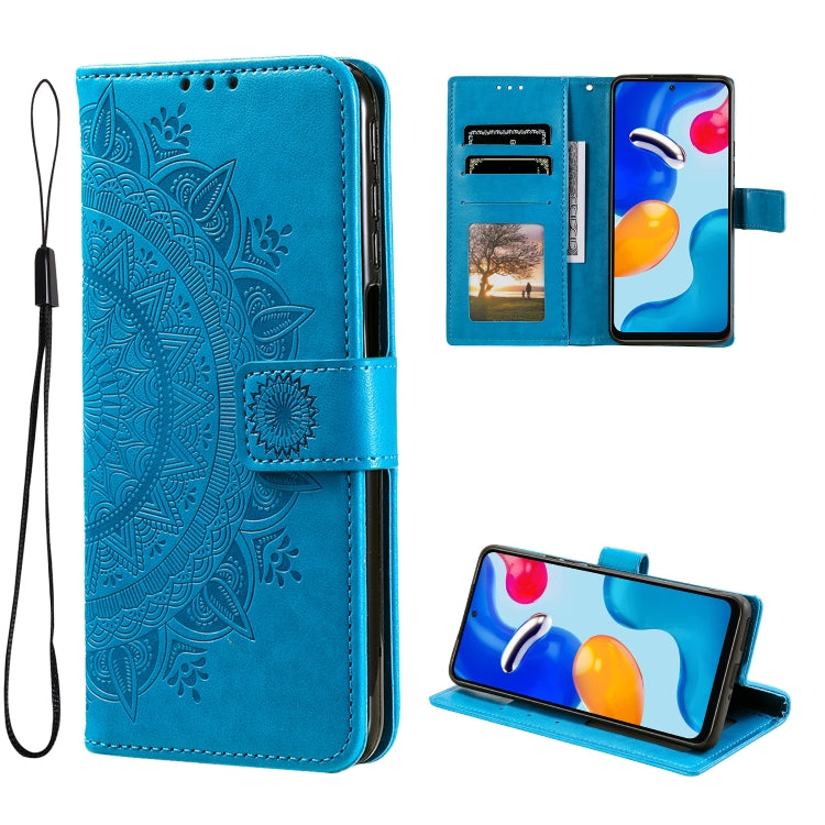 For Xiaomi Redmi Note 11S Totem Flower Embossed Leather Phone Case