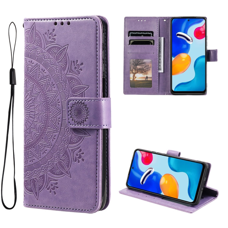 For Xiaomi Redmi Note 11S Totem Flower Embossed Leather Phone Case