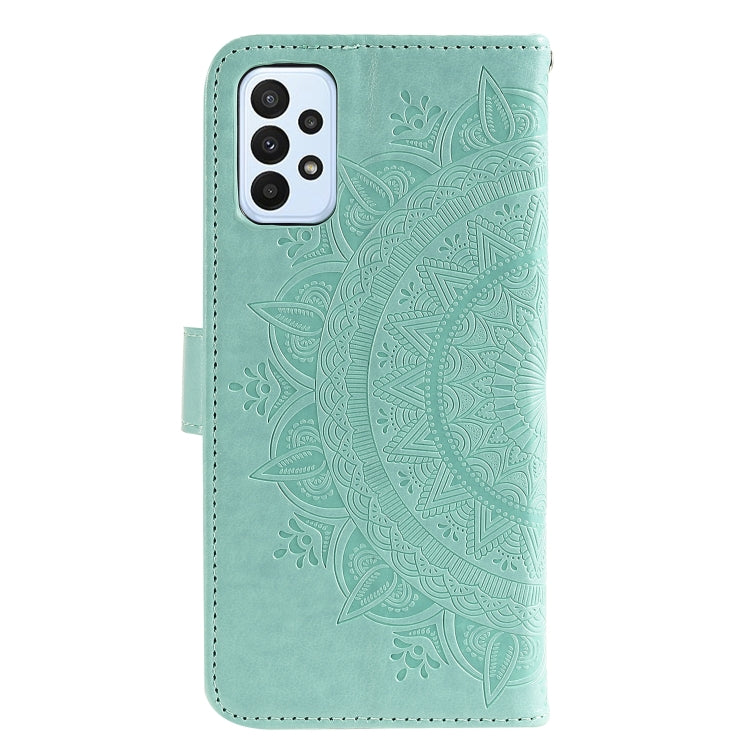For Samsung Galaxy A23 Totem Flower Embossed Leather Phone Case