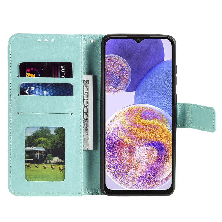For Samsung Galaxy A23 Totem Flower Embossed Leather Phone Case