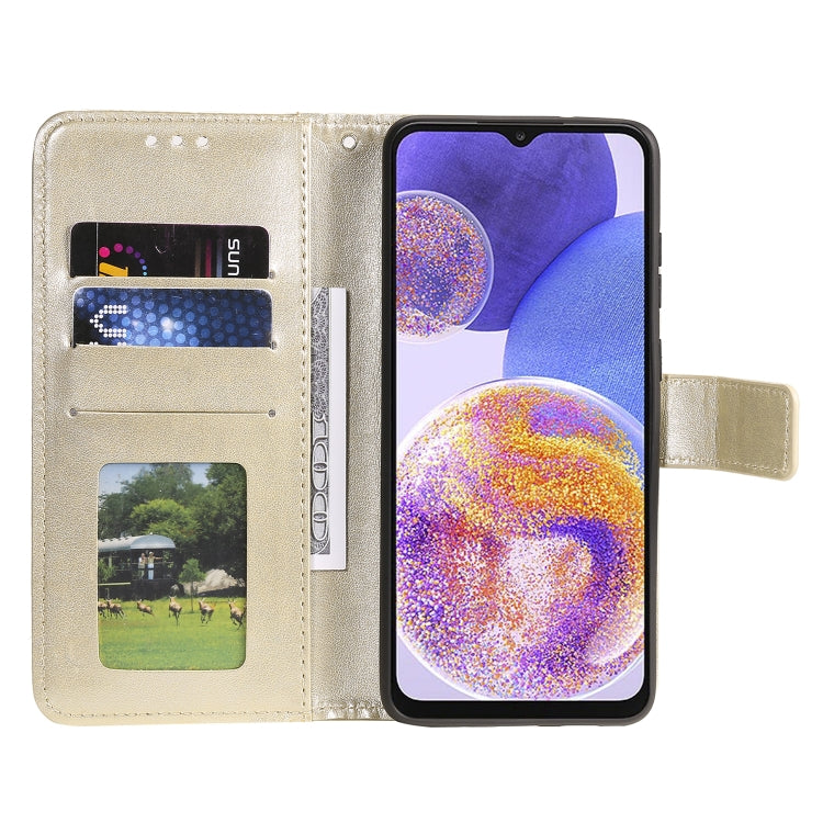For Samsung Galaxy A23 Totem Flower Embossed Leather Phone Case