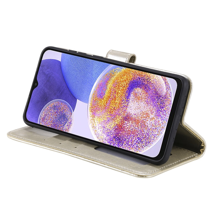 For Samsung Galaxy A23 Totem Flower Embossed Leather Phone Case
