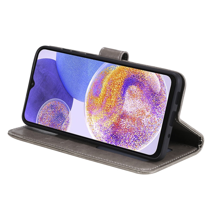 For Samsung Galaxy A23 Totem Flower Embossed Leather Phone Case