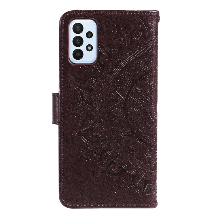 For Samsung Galaxy A23 Totem Flower Embossed Leather Phone Case